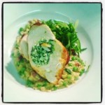 Supreme of Chicken Stuffed with Spinach on Risotto MAIN